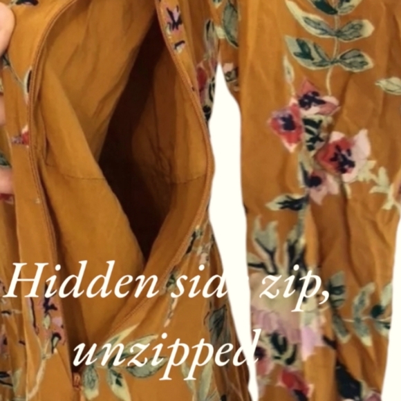 Urban Outfitters Ecote Rosalinda Multifloral Minidress Fit & Flare Side Zip Sz 6 - Picture 6 of 14